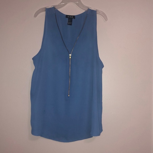 Blue zip up top - Picture 2 of 4